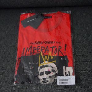 Dolce & Gabbana Augustus - Caesar King Orange T-Shirt Size 44 *New with Tags*